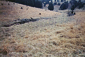 Building Debris Disposal Trench before sampling activities