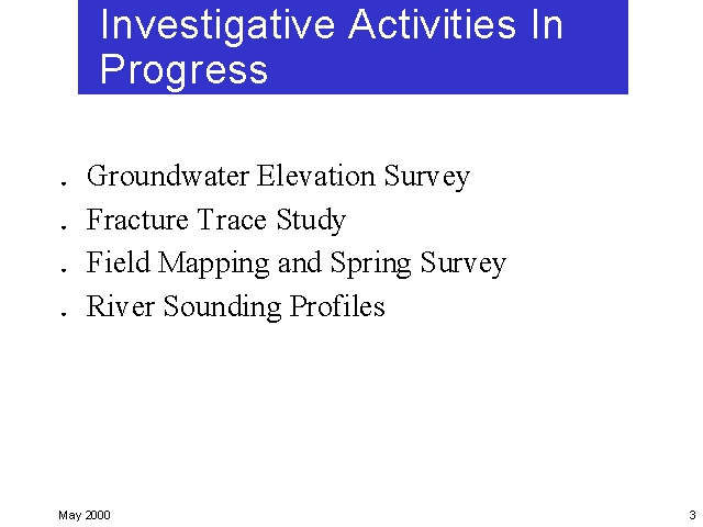 investigative activities in progress